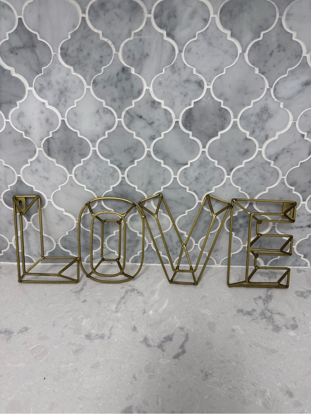 LOVE Wire Word Wall Decor in Gold
